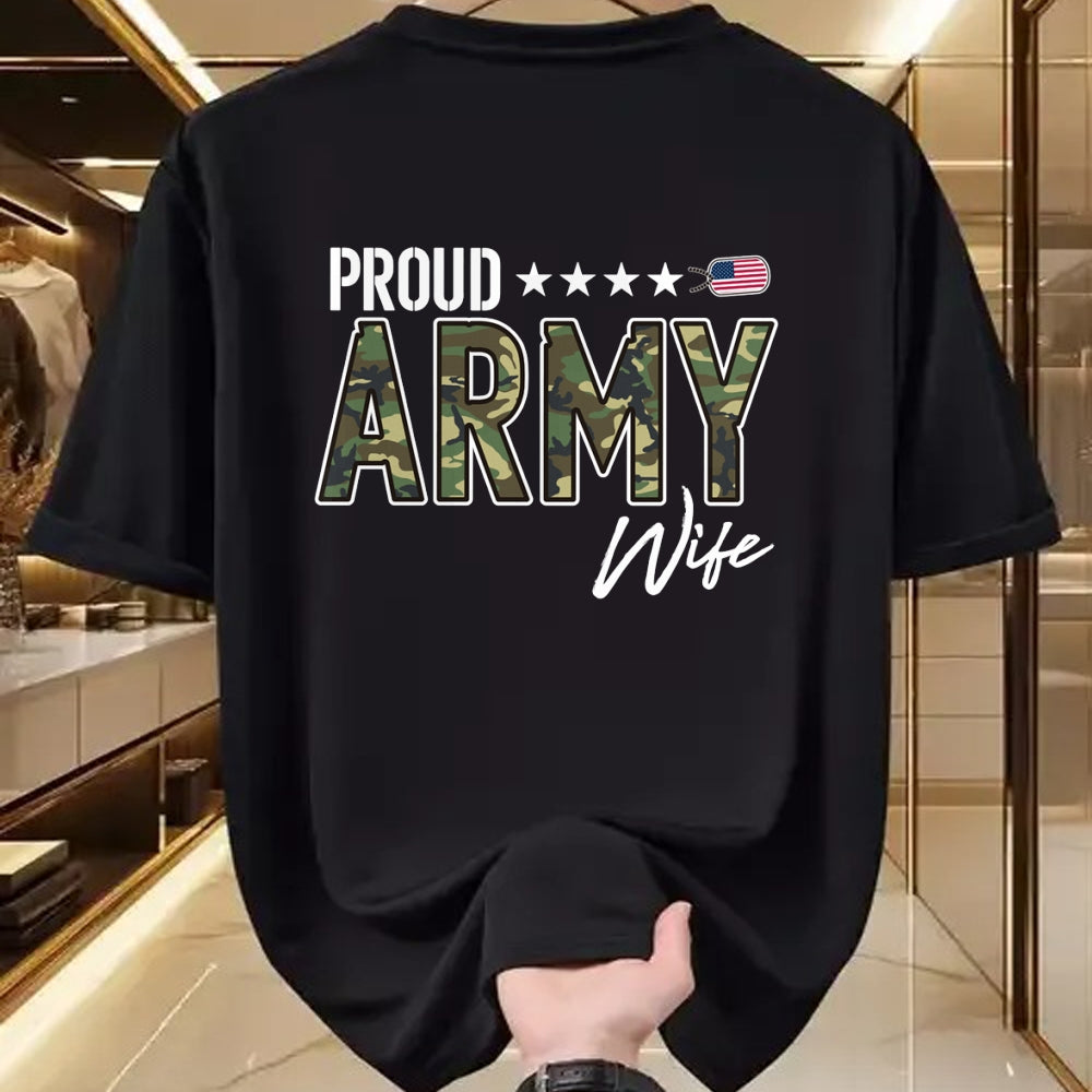 Best Wife Shirt, Wife and Husband Unisex T-Shirt/Hoodie/Sweatshirt HLT00 - Gift for wife T shirt, lucky wife   OCP Proud Army Wife Pullover Hoodie