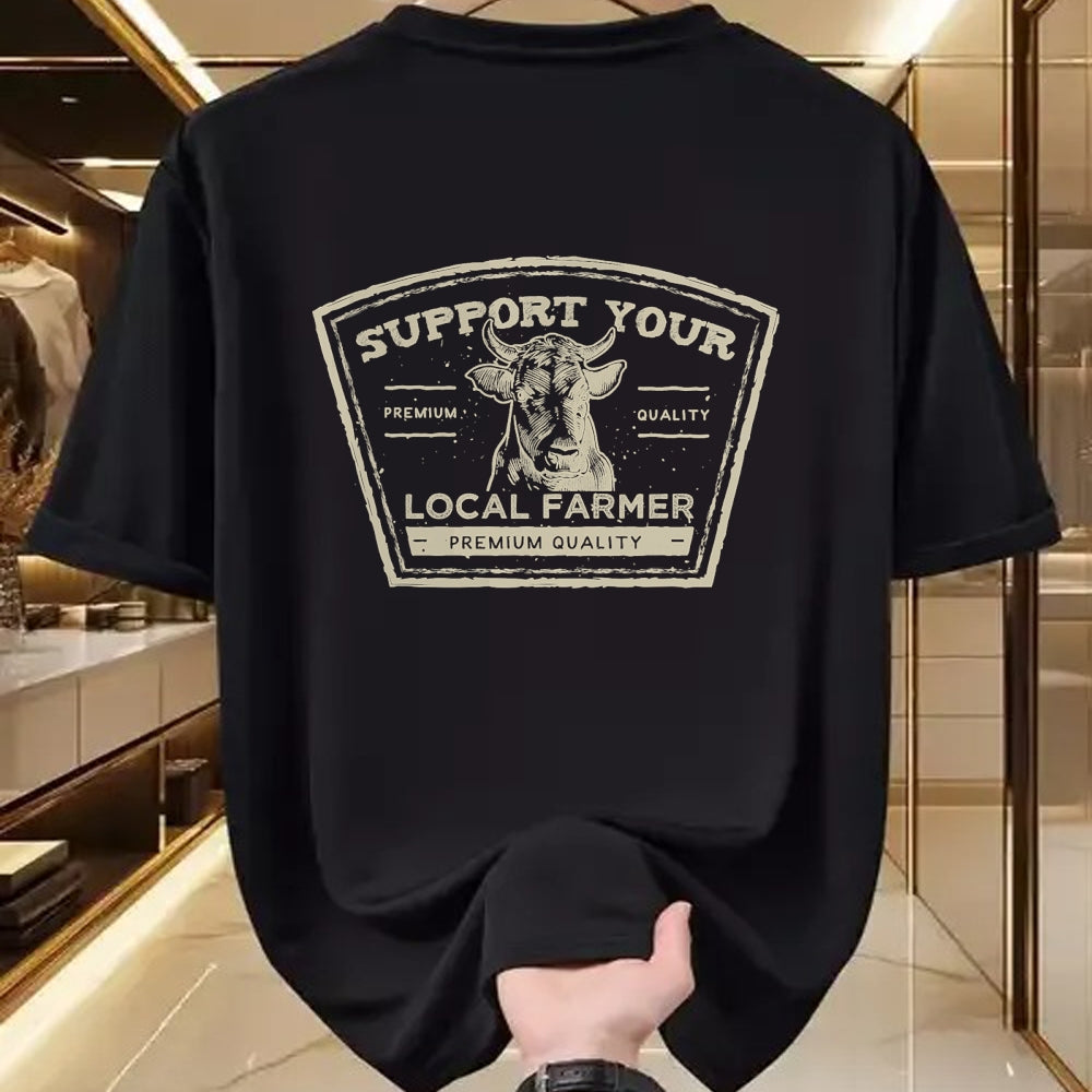 Best Farmer Life Shirt, Funny Farmer UnisexT-Shirt/Hoodie/Sweatshirt HLT00 - Support Your Local Farmer Eat Beef T-Shirt