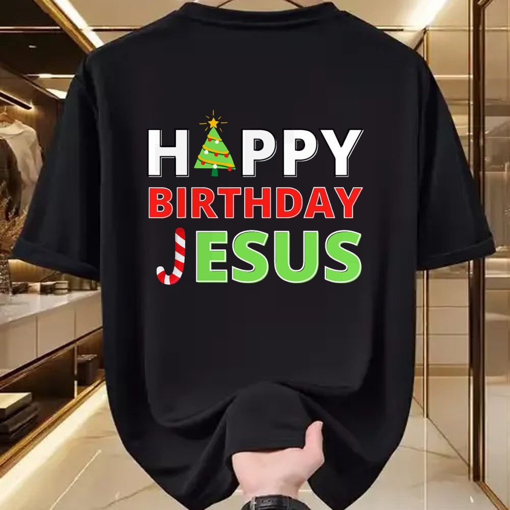 Christian Tee, Christian Faith Unisex T-Shirt/Hoodie/Sweatshirt HLT00 - Happy Birthday Jesus Funny Christian Christmas T-Shirt