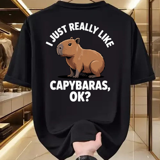 Cute Capybara Shirt, Funny Capybara Unisex T-Shirt/Hoodie/Sweatshirt HLT00 - Funny Capybara Art for Men Women Kids Capy Rodent Capybara T-Shirt