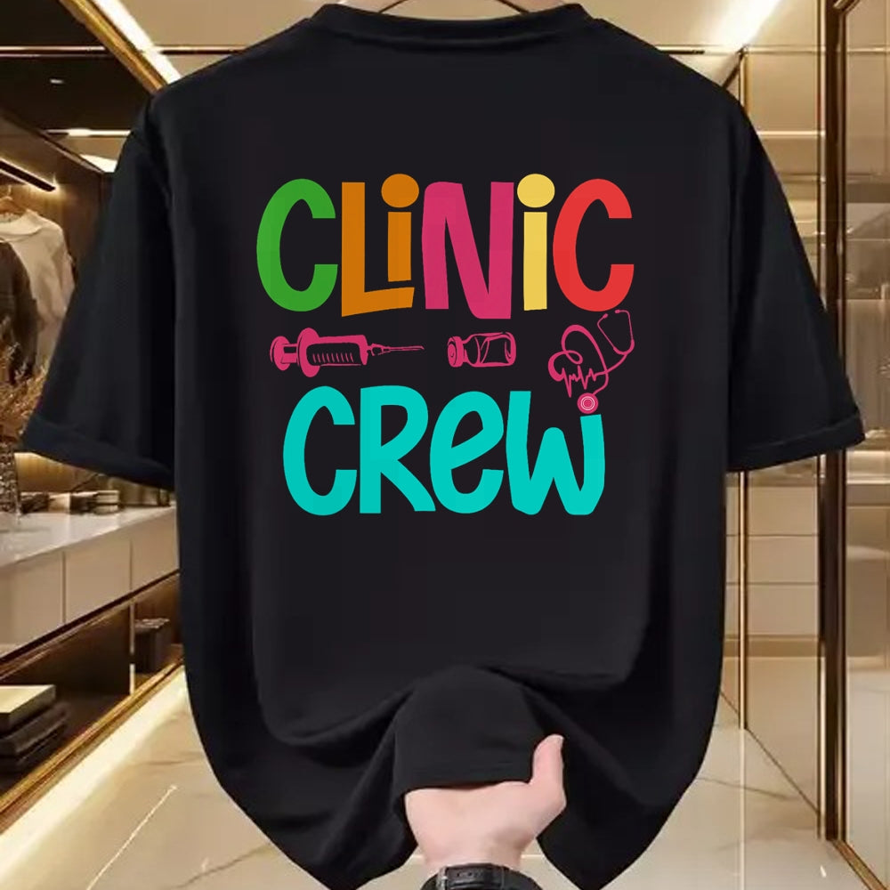 Funny Nurse Shirt, Nurse Unisex T-Shirt/Hoodie/Sweatshirt HLT00 - Retro Clinic Crew For School Nurse Crew Girl Women Mama Wife T-Shirt