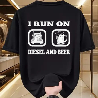 Best Truck Driver Life Shirt, Funny Trucker UnisexT-Shirt/Hoodie/Sweatshirt HLT00 - Truck Driver Saying Diesel & Beer Funny Trucker Lover T-Shirt
