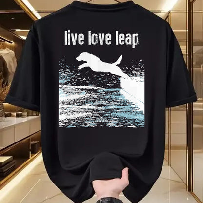 Dog Love Shirt, Dog Lover Gift T-Shirt/Hoodie/Sweatshirt HLT00 - Live Love Leap - Canine Agility - Dog Sports - Dock Diving T-Shirt