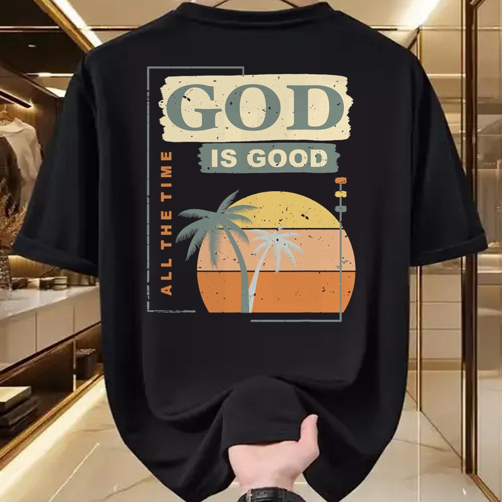 Christian Tee, Christian Faith Unisex T-Shirt/Hoodie/Sweatshirt HLT00 - Cool Retro Christian Saying T Shirt God Is Good All The Time T-Shirt
