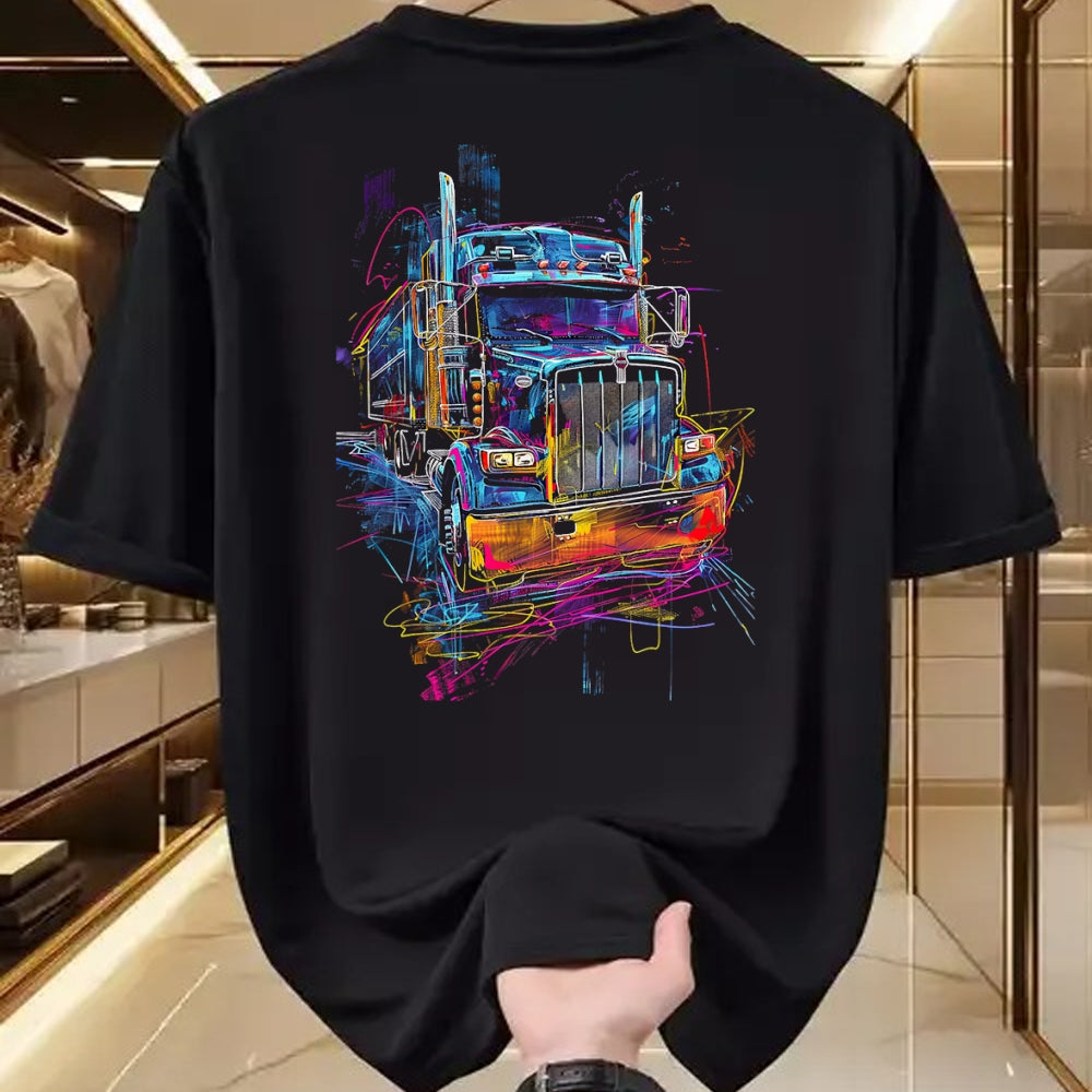 Best Truck Driver Life Shirt, Funny Trucker UnisexT-Shirt/Hoodie/Sweatshirt HLT00 - Trucker American Flag Big Rig Semi-Trailer Truck Driver T-Shirt