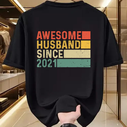 Best Wife Shirt, Wife and Husband Unisex T-Shirt/Hoodie/Sweatshirt HLT00 - 3rd Year Wedding Anniversary Epic Awesome Husband Since 2021 T-Shirt (1)
