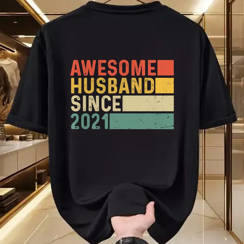 Best Wife Shirt, Wife and Husband Unisex T-Shirt/Hoodie/Sweatshirt HLT00 - 3rd Year Wedding Anniversary Epic Awesome Husband Since 2021 T-Shirt (1)