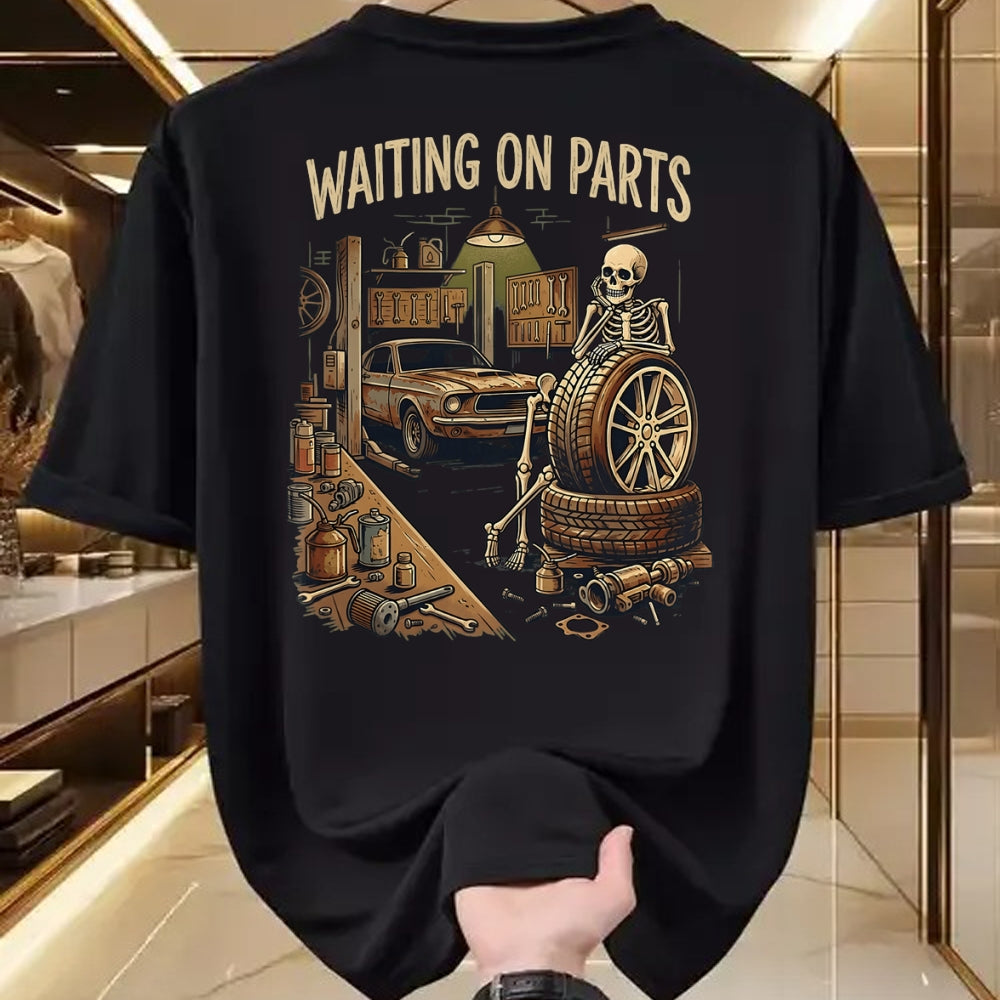 Best Mechanic Life Shirt, Funny Mechanic UnisexT-Shirt/Hoodie/Sweatshirt HLT00 - Waiting On Parts Funny Skeleton Auto Mechanic Car Garage T-Shirt