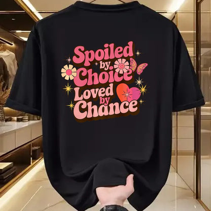 Best Wife Shirt, Wife and Husband Unisex T-Shirt/Hoodie/Sweatshirt HLT00 - Gift for wife T shirt, spoiled wife   Spoiled By Choice Loved By Chance Spoiled Wife Premium T-Shirt (1)