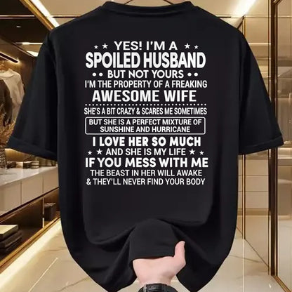 Best Wife Shirt, Wife and Husband Unisex T-Shirt/Hoodie/Sweatshirt HLT00 - Gift for wife T shirt, spoiled wife   Yes I'm A Spoiled Husband Love My Wife So Much Anniversary T-S