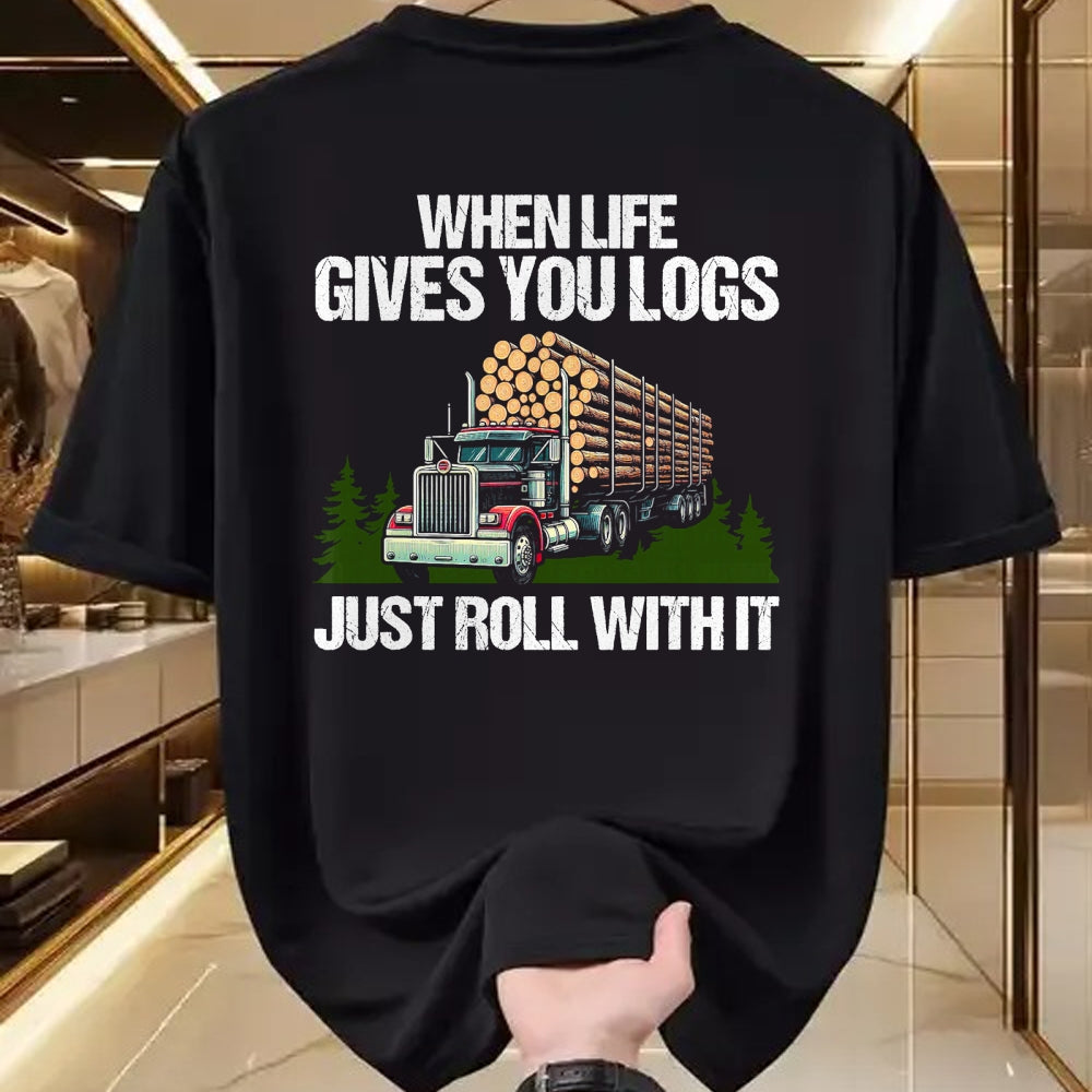 Best Truck Driver Life Shirt, Funny Trucker UnisexT-Shirt/Hoodie/Sweatshirt HLT00 - Log Truck Driver Timber Lorry Funny Logging Truck T-Shirt (1)