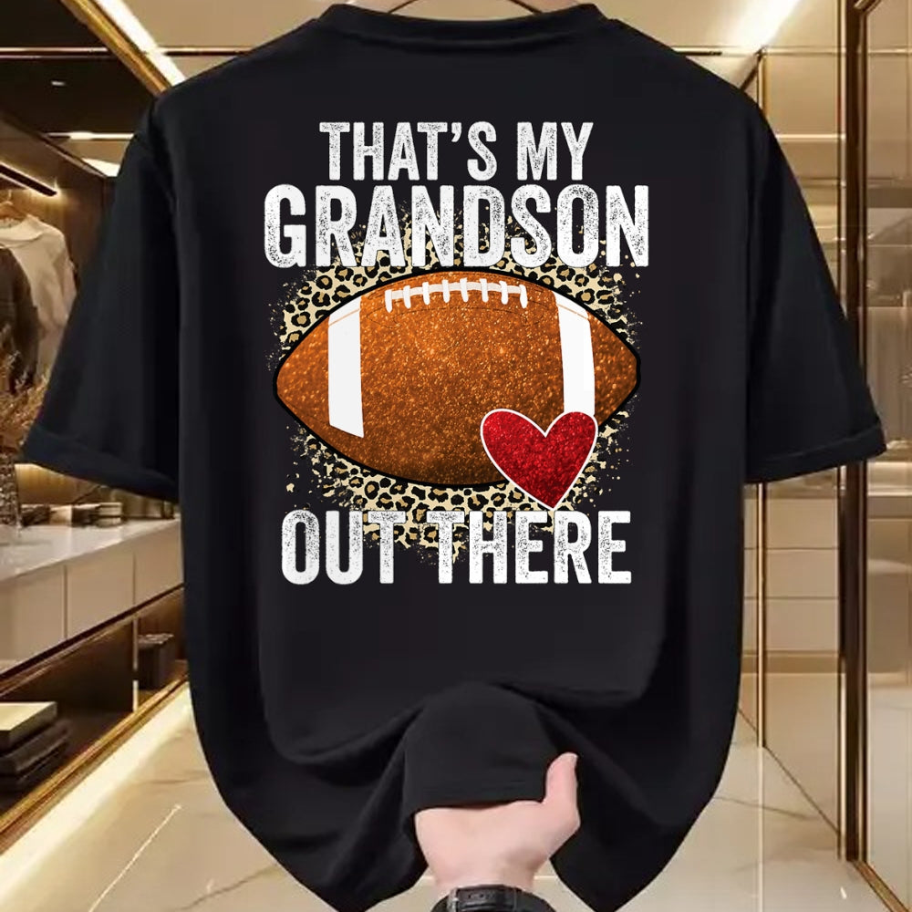 Best Grandma Shirt, Proud Grandma Unisex T-Shirt/Hoodie/Sweatshirt HLT00 - That's My Grandson Out There Football Grandma Grandpa T-Shirt (1)
