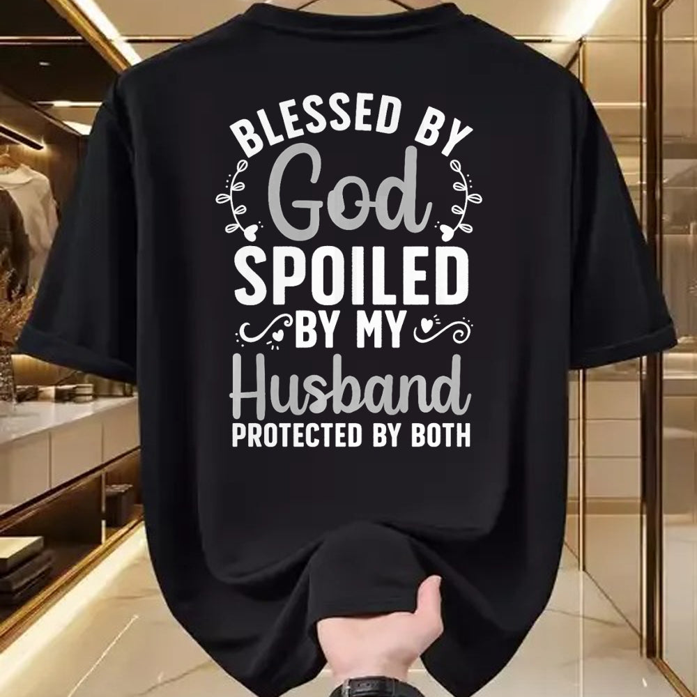Best Wife Shirt, Wife and Husband Unisex T-Shirt/Hoodie/Sweatshirt HLT00 - Gift for wife T shirt, spoiled wife   Funny Spoiled Wife Art For Women Girls Husband Spoiled Wife Pr (19)