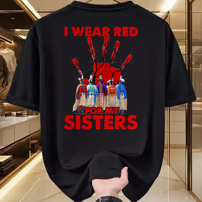 Native American T-Shirts, Vintage Native American Unisex T-Shirt/Hoodie/Sweatshirt HLT00 - I Wear Red For My Sisters Native American MMIW Awareness