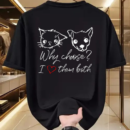 Cat Love Shirt, Funny Cat Lover Gift UnisexT-Shirt/Hoodie/Sweatshirt HLT00 - Cat and Dog Lover I Love Puppies and Kittens T-Shirt (1)