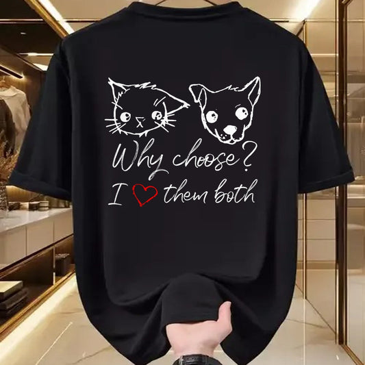 Cat Love Shirt, Funny Cat Lover Gift UnisexT-Shirt/Hoodie/Sweatshirt HLT00 - Cat and Dog Lover I Love Puppies and Kittens T-Shirt (1)
