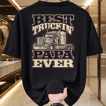 Best Truck Driver Life Shirt, Funny Trucker UnisexT-Shirt/Hoodie/Sweatshirt HLT00 - Best Truckin Papa Semi Truck Driver Trucker Life T-Shirt