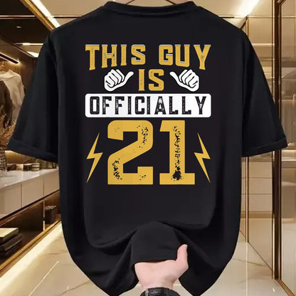 Best Wife Shirt, Wife and Husband Unisex T-Shirt/Hoodie/Sweatshirt HLT00 - This Guy Is Officially 21 Years Of Being Awesome Birthday T-Shirt