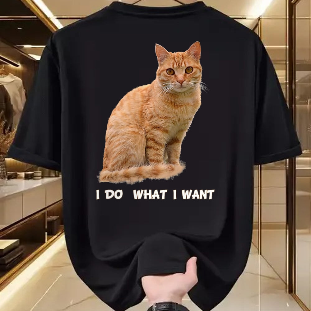 Cat Love Shirt, Funny Cat Lover Gift UnisexT-Shirt/Hoodie/Sweatshirt HLT00 - I Make What I Want Funny Orange Tabby Cat Lovers T-Shirt, Men, Orange, XX-Large