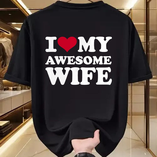 Best Wife Shirt, Wife and Husband Unisex T-Shirt/Hoodie/Sweatshirt HLT00 - I love my awesome wife T-Shirt