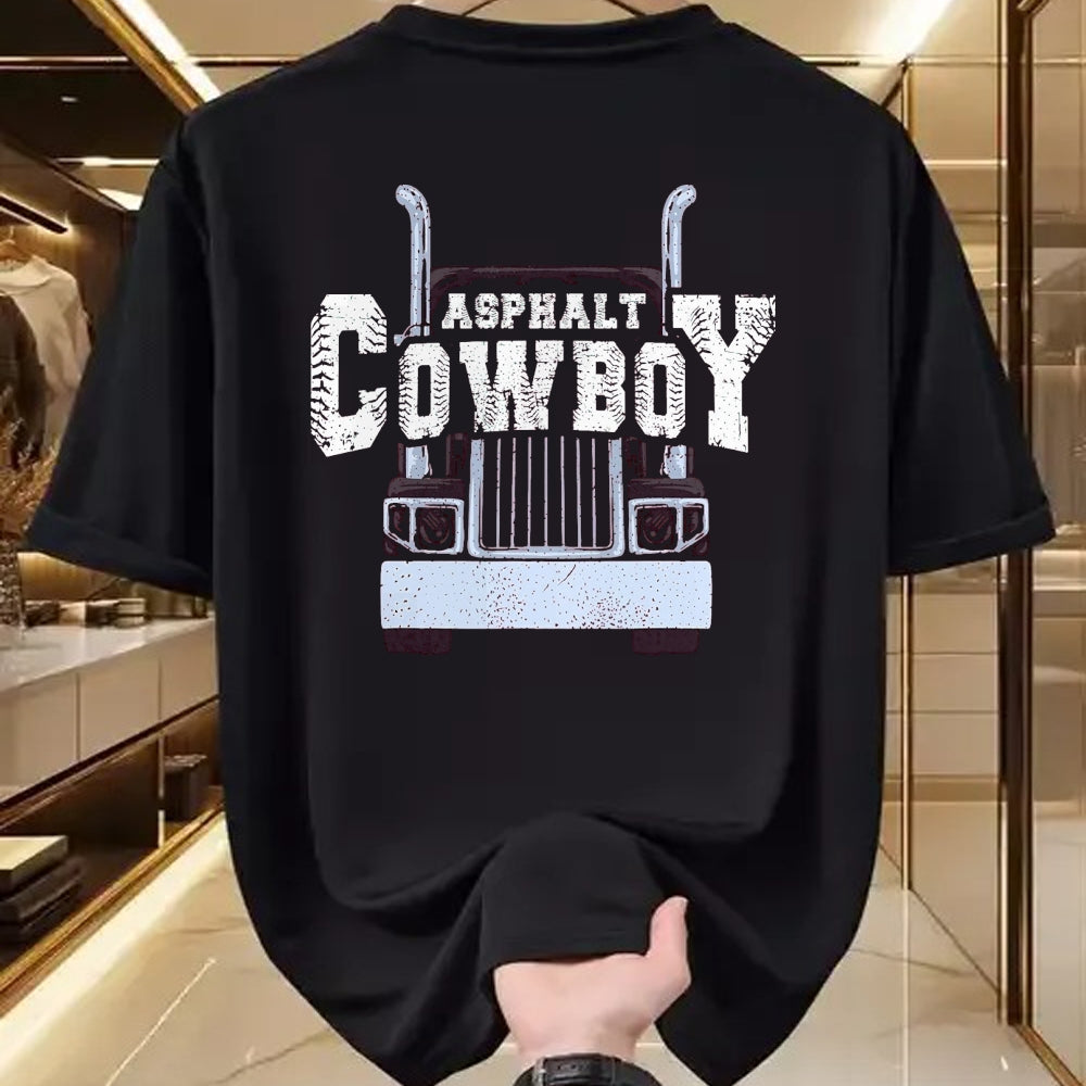 Best Truck Driver Life Shirt, Funny Trucker UnisexT-Shirt/Hoodie/Sweatshirt HLT00 - Asphalt Cowboy Cool Truck Driver Design Trucker T-Shirt, Men, Black, XX-Large