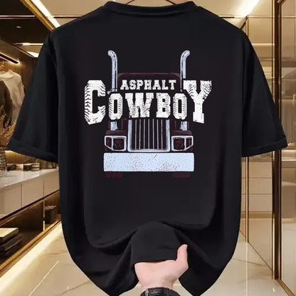 Best Truck Driver Life Shirt, Funny Trucker UnisexT-Shirt/Hoodie/Sweatshirt HLT00 - Asphalt Cowboy Cool Truck Driver Design Trucker T-Shirt, Men, Black, XX-Large