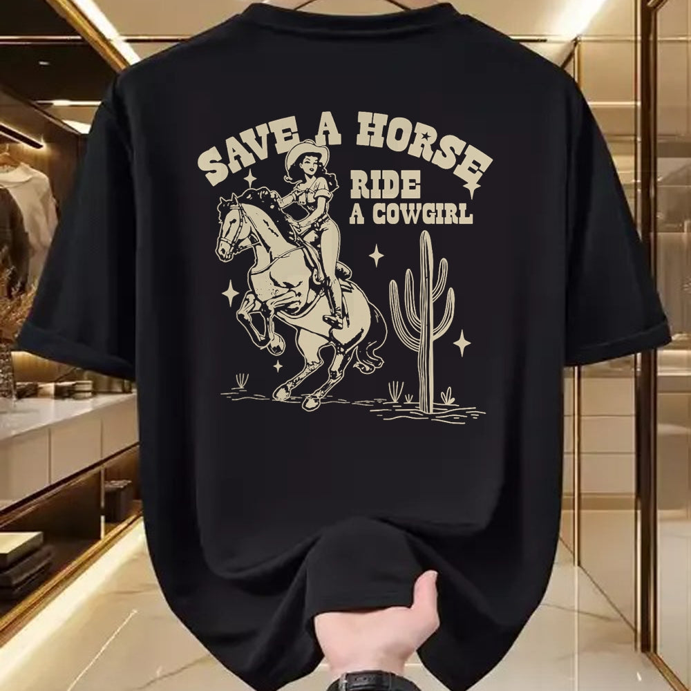 Best Horse Lover Shirt , Funny Horse UnisexT-Shirt/Hoodie/Sweatshirt HLT00 - Horse Lover Equestrian Riding Save A Horse Ride A Cowgirl T-Shirt