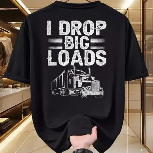 Best Truck Driver Life Shirt, Funny Trucker UnisexT-Shirt/Hoodie/Sweatshirt HLT00 - I Drop Big Loads Trucker Funny Semi Truck Driver Lover T-Shirt