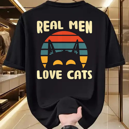 Cat Love Shirt, Funny Cat Lover Gift UnisexT-Shirt/Hoodie/Sweatshirt HLT00 - Real Men Love Cats Cat Lover T-Shirt