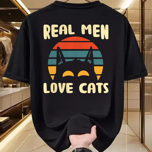 Cat Love Shirt, Funny Cat Lover Gift UnisexT-Shirt/Hoodie/Sweatshirt HLT00 - Real Men Love Cats Cat Lover T-Shirt