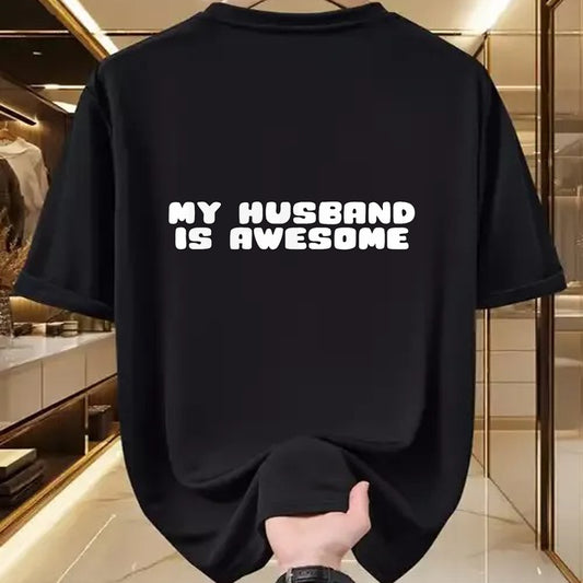 Best Wife Shirt, Wife and Husband Unisex T-Shirt/Hoodie/Sweatshirt HLT00 - Funny Couples T-Shirt My Husband Is Awesome T-Shirt