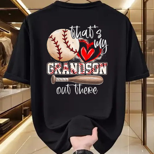 Best Grandma Shirt, Proud Grandma Unisex T-Shirt/Hoodie/Sweatshirt HLT00 - That'S My Grandson Out There Baseball Grandma Mothers Day T-Shirt