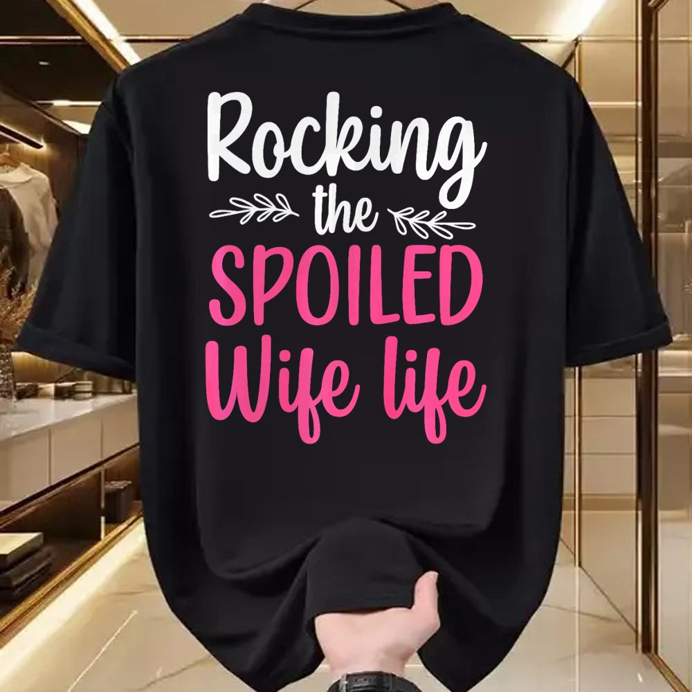 Best Wife Shirt, Wife and Husband Unisex T-Shirt/Hoodie/Sweatshirt HLT00 - Gift for wife T shirt, spoiled wife   Funny Spoiled Wife Art For Women Girls Husband Spoiled Wife Pr (33)