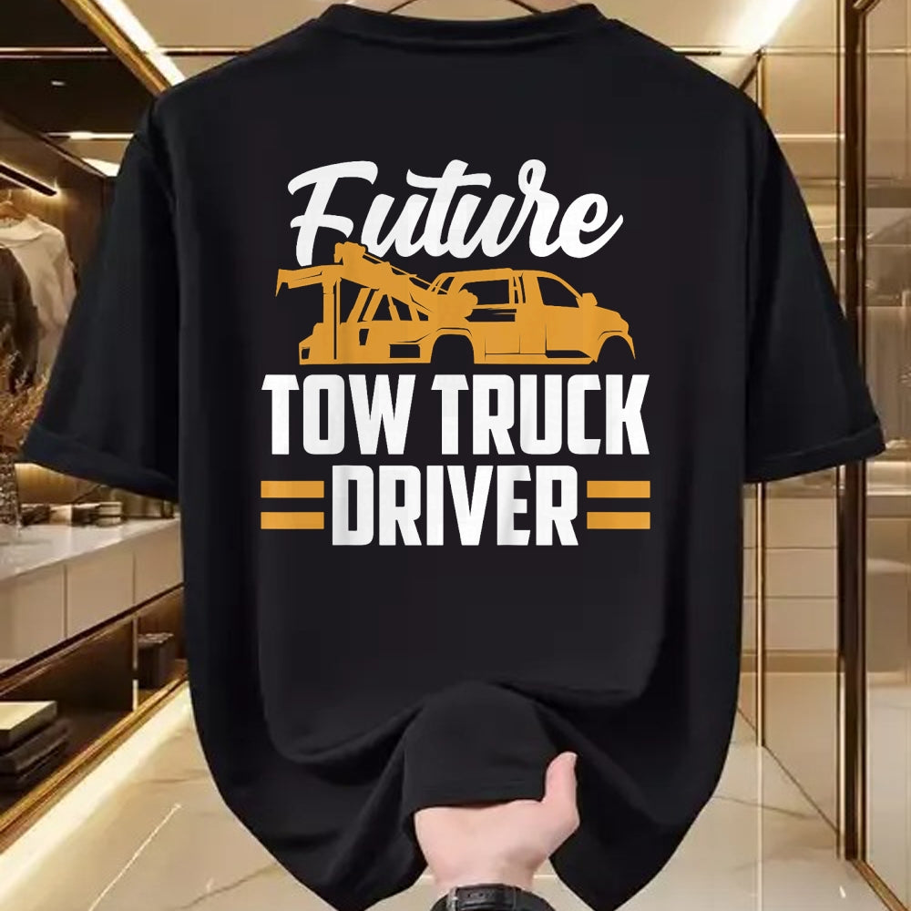 Best Truck Driver Life Shirt, Funny Trucker UnisexT-Shirt/Hoodie/Sweatshirt HLT00 - Kids Future Tow Truck Driver T-Shirt