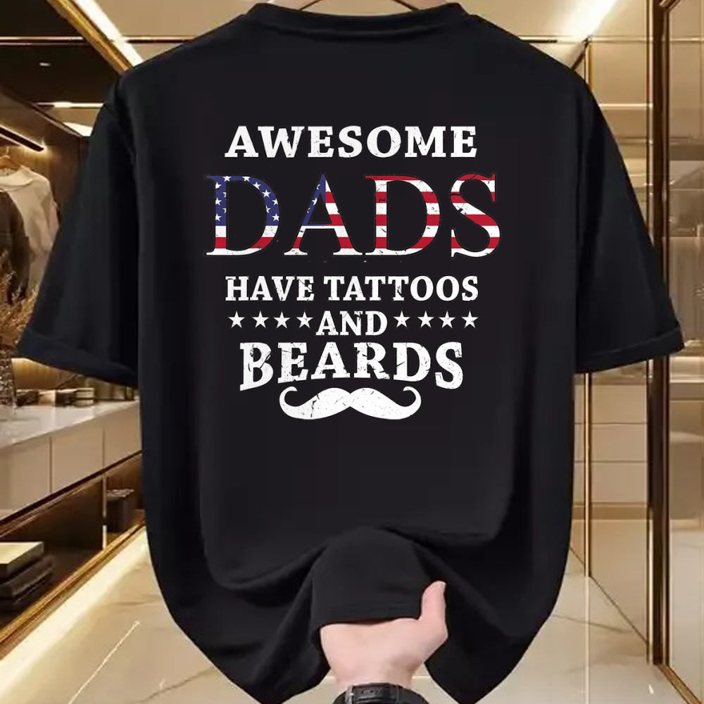Best Wife Shirt, Wife and Husband Unisex T-Shirt/Hoodie/Sweatshirt HLT00 - Mens Awesome Dads Have Tattoos And Beards Gift Dads Bearded Guys T-Shirt