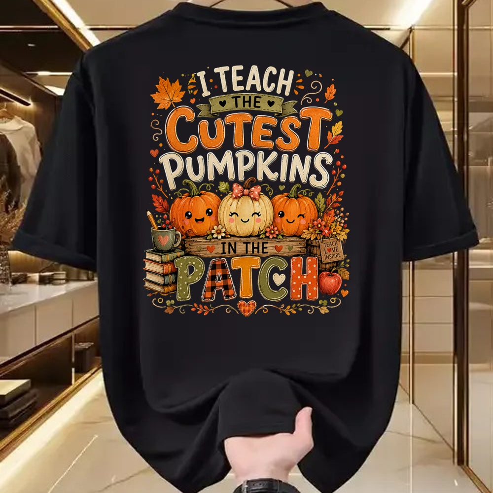 Best Teacher Shirt, Funny Teacher UnisexT-Shirt/Hoodie/Sweatshirt HLT00 - I Teach the Cutest Pumpkins in the Patch Teacher Fall T-Shirt (1)
