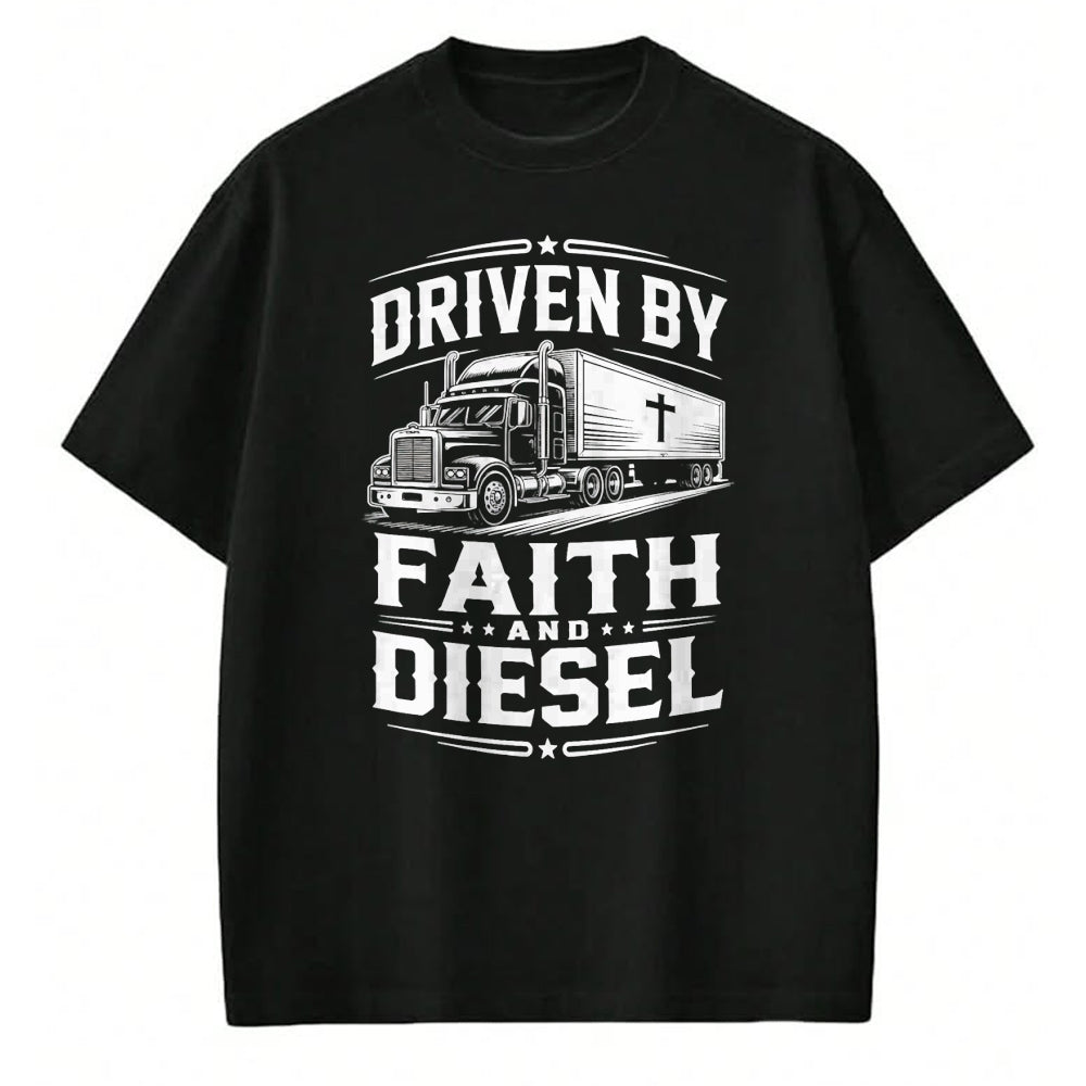 Best Truck Driver Life Shirt, Funny Trucker UnisexT-Shirt/Hoodie/Sweatshirt HLT00 - Driven Faith and Diesel Trucking Jesus Christian Trucker T-Shirt