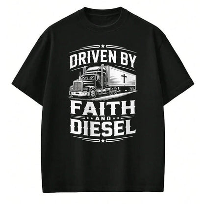 Best Truck Driver Life Shirt, Funny Trucker UnisexT-Shirt/Hoodie/Sweatshirt HLT00 - Driven Faith and Diesel Trucking Jesus Christian Trucker T-Shirt