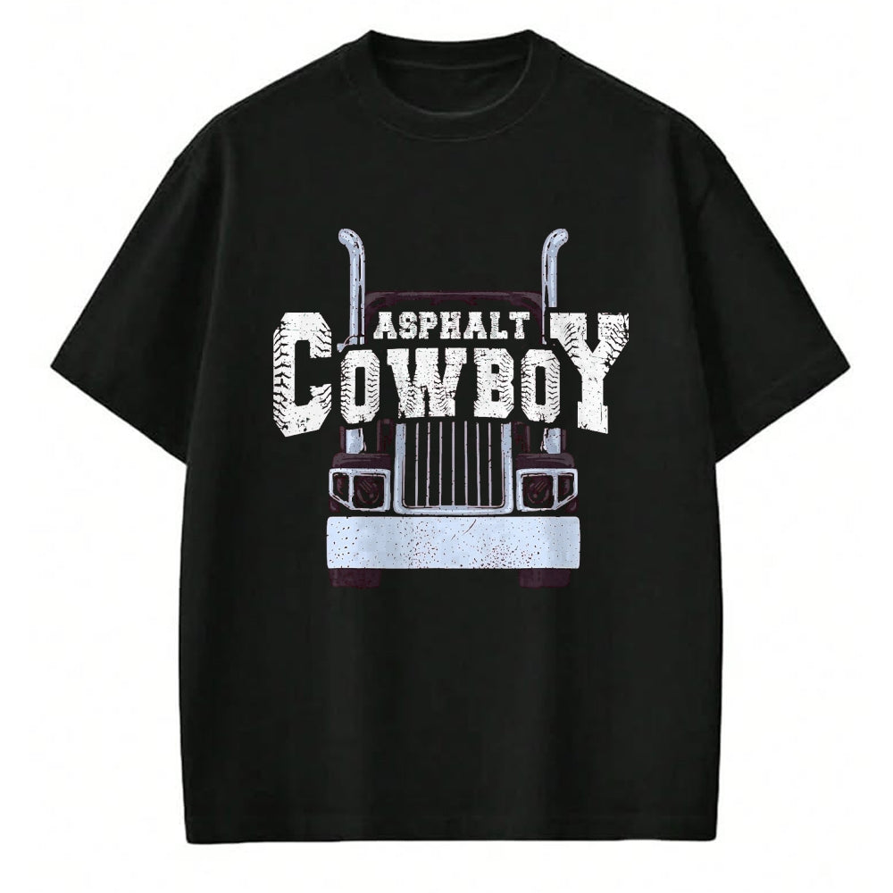 Best Truck Driver Life Shirt, Funny Trucker UnisexT-Shirt/Hoodie/Sweatshirt HLT00 - Asphalt Cowboy Cool Truck Driver Design Trucker T-Shirt, Men, Black, XX-Large
