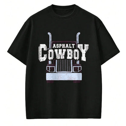 Best Truck Driver Life Shirt, Funny Trucker UnisexT-Shirt/Hoodie/Sweatshirt HLT00 - Asphalt Cowboy Cool Truck Driver Design Trucker T-Shirt, Men, Black, XX-Large
