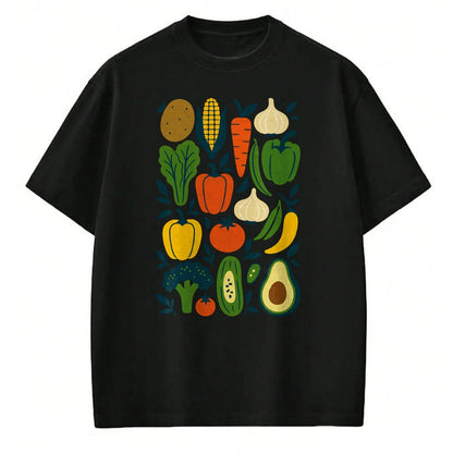 Best Farmer Life Shirt, Funny Farmer UnisexT-Shirt/Hoodie/Sweatshirt HLT00 - Retro Vegetable Garden Pattern Veggie Farmer Market Vegan Long Sleeve T-Shirt