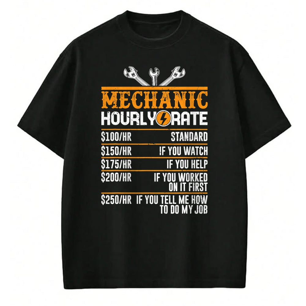 Best Mechanic Life Shirt, Funny Mechanic UnisexT-Shirt/Hoodie/Sweatshirt HLT00 - Best Mechanic Gifts Hourly Rate Mechanics Tees Men's Funny Mechanic T-Shirt Black Small