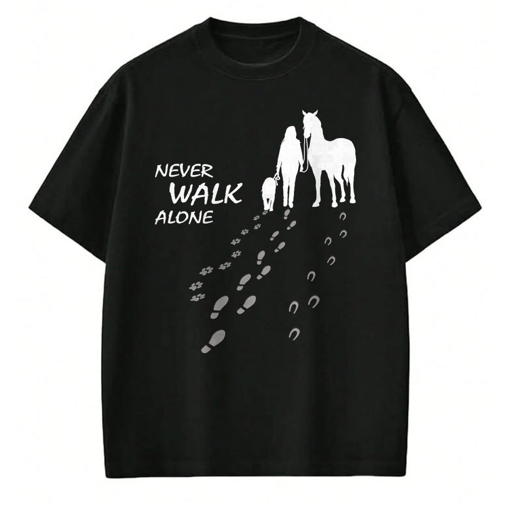 Best Horse Lover Shirt , Funny Horse UnisexT-Shirt/Hoodie/Sweatshirt HLT00 - Dog horse - never walk alone - horse fan dog lover T-Shirt
