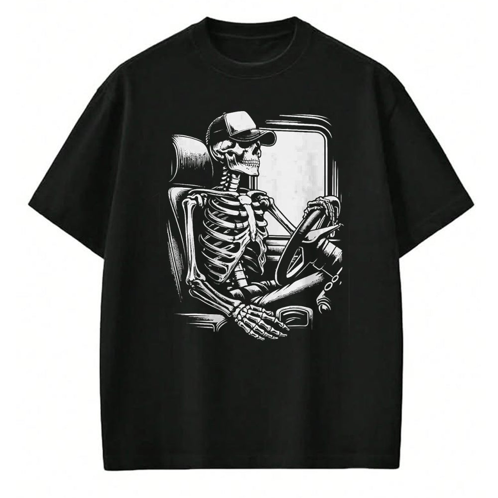 Best Truck Driver Life Shirt, Funny Trucker UnisexT-Shirt/Hoodie/Sweatshirt HLT00 - Skeleton Truck Driver Funny Big Trucking Truck Enthusiasts T-Shirt