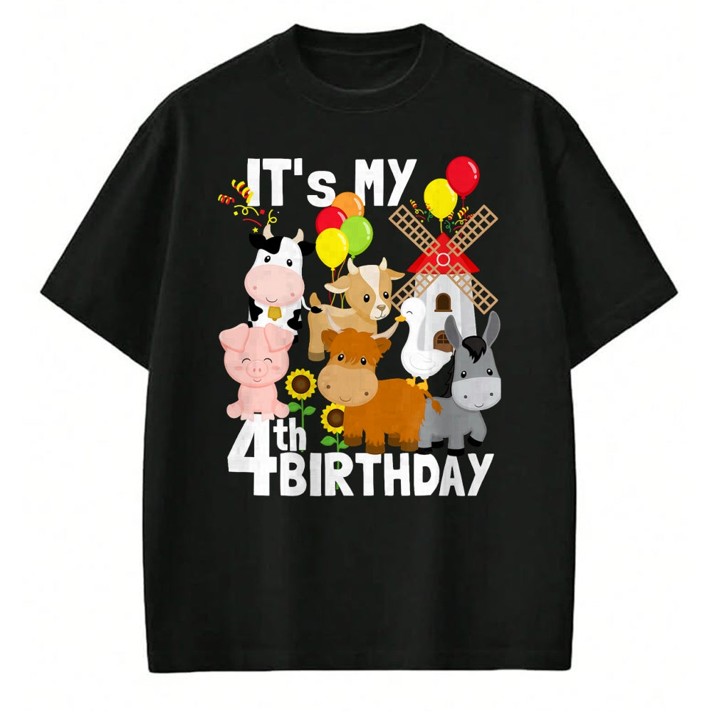 Best Farmer Life Shirt, Funny Farmer UnisexT-Shirt/Hoodie/Sweatshirt HLT00 - Farm Animals 4 Year Old It's My 4th Birthday Party Farm T-Shirt