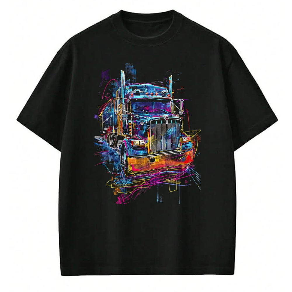 Best Truck Driver Life Shirt, Funny Trucker UnisexT-Shirt/Hoodie/Sweatshirt HLT00 - Trucker American Flag Big Rig Semi-Trailer Truck Driver T-Shirt