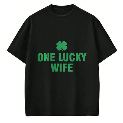 Best Wife Shirt, Wife and Husband Unisex T-Shirt/Hoodie/Sweatshirt HLT00 - Gift for wife T shirt, lucky wife   One Lucky Wife Long Sleeve T-Shirt