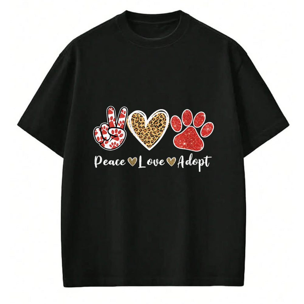 Cat Love Shirt, Funny Cat Lover Gift UnisexT-Shirt/Hoodie/Sweatshirt HLT00 - Ki Peace Love Rescue Adopt Dog Cat Lover Costume Puppy Mom T-Shirt