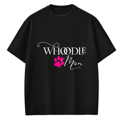 Dog Love Shirt, Dog Lover Gift T-Shirt/Hoodie/Sweatshirt HLT00 - Whoodle Mom Pink Dog Paw Gift T-Shirt