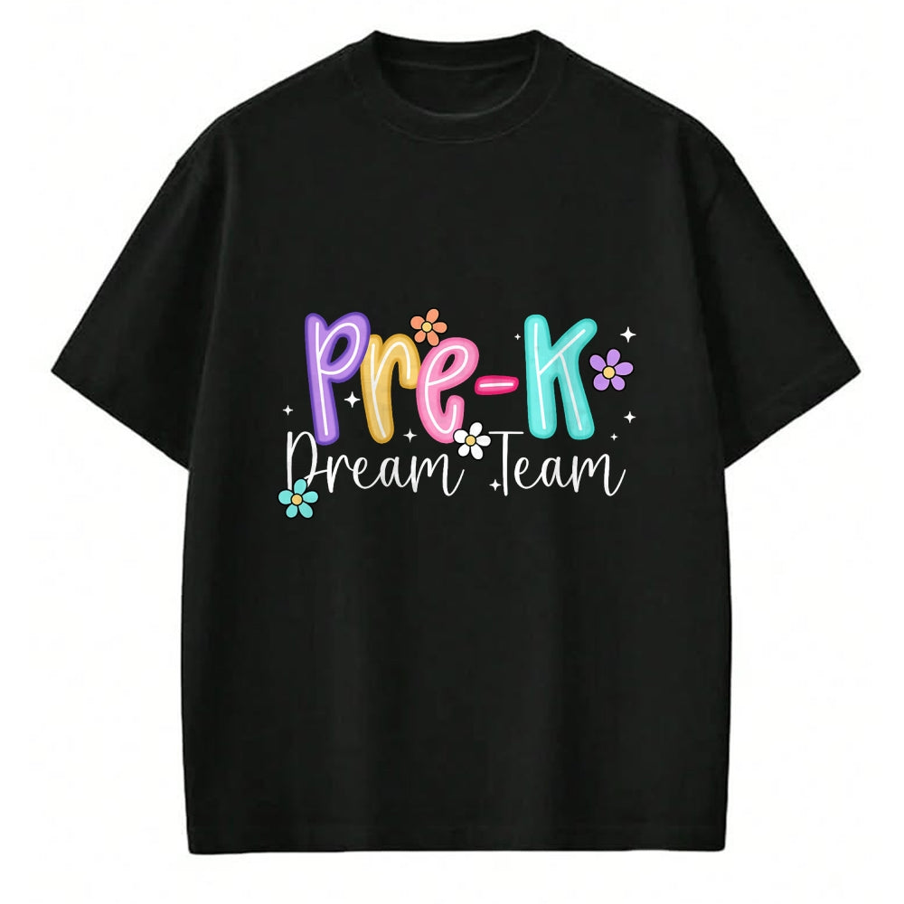 Best Student Shirt, Funny Back To School UnisexT-Shirt/Hoodie/Sweatshirt HLT00 - Preppy Back To School Pre-K Dream Team Teacher Girls Kids T-Shirt